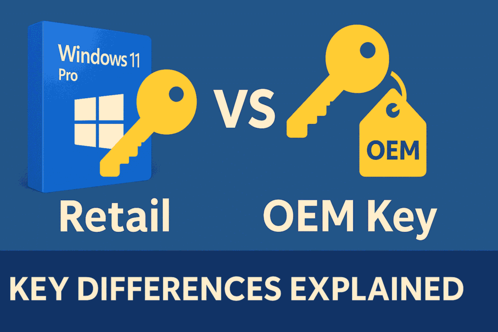 Retail vs OEM Windows 11 Pro Key: Key Differences Explained - Noxkeys