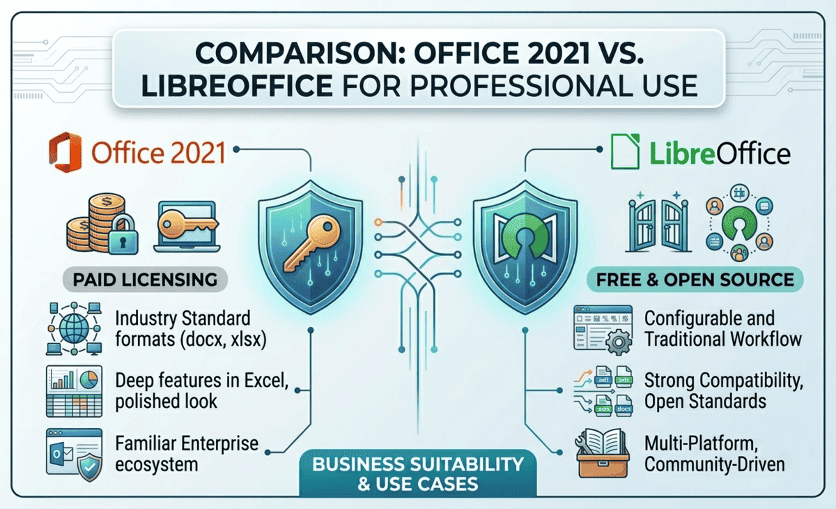 Office 2021 vs. LibreOffice for Professional Use