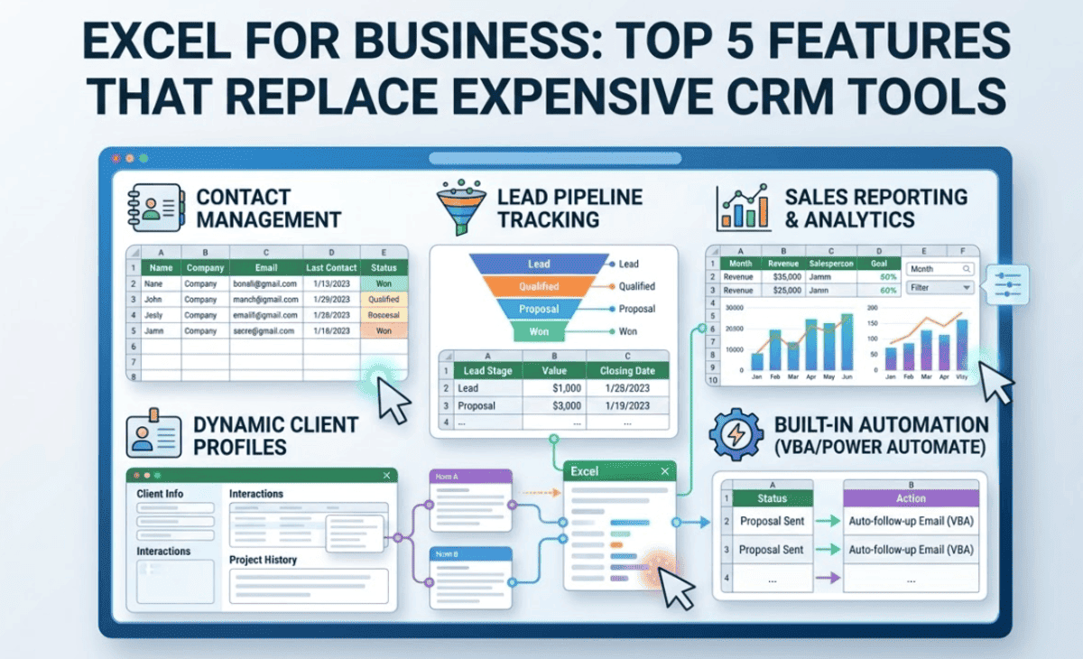 Excel for Business: Top 5 Features That Replace Expensive CRM Tools